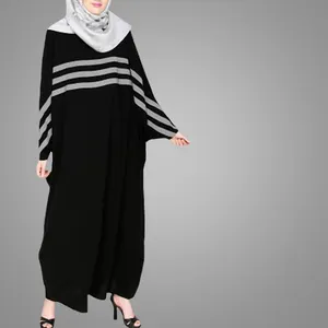 Высококачественная мусульманская одежда, Классический кафтан с серой отделкой, абайя для мусульманских женщин, крутая Спортивная одежда для активного отдыха для девочек, абайя