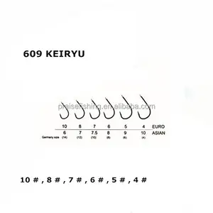 具有20年制造商经验Pr-609 Keiryu高碳钢圆钩钓鱼钩