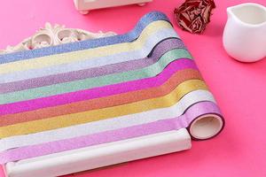 Conjunto de fita washi com <span class=keywords><strong>glitter</strong></span> de 12mm, faixas decorativas para scrapbooking, decoração diy, adesivos para escola/festa