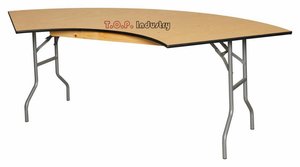 <span class=keywords><strong>Table</strong></span> pliante en bois serpentin 153*76cm - Product Image 3
