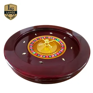 Rueda de ruleta de madera maciza de Casino Deluxe de 20 pulgadas, rueda de ruleta de alto brillo