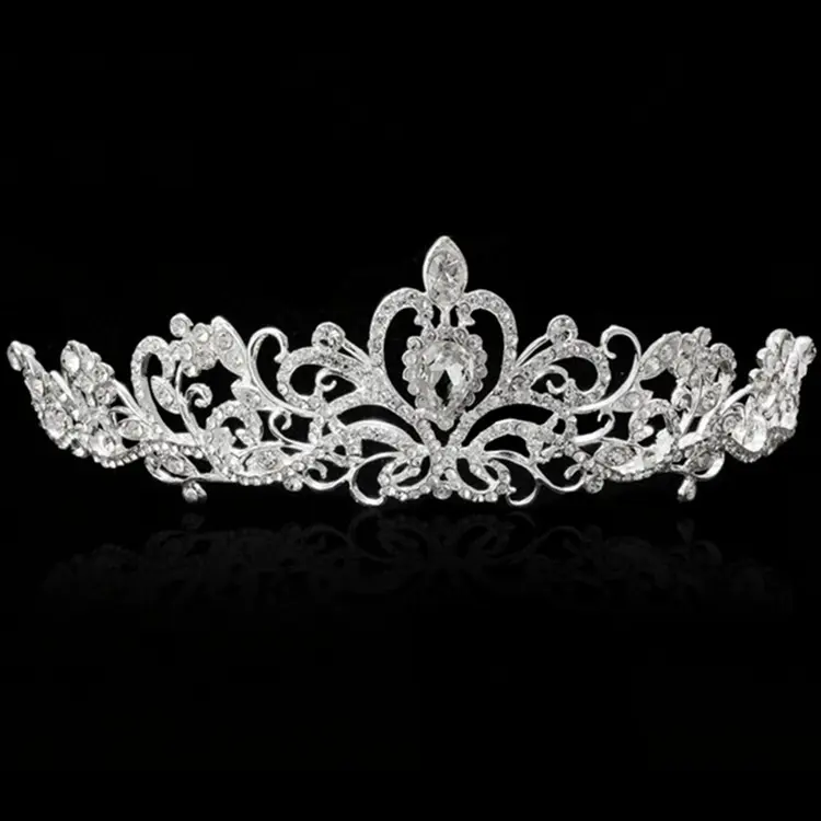 Bridal Crown Red Crystal Wedding Big Alloy Crown