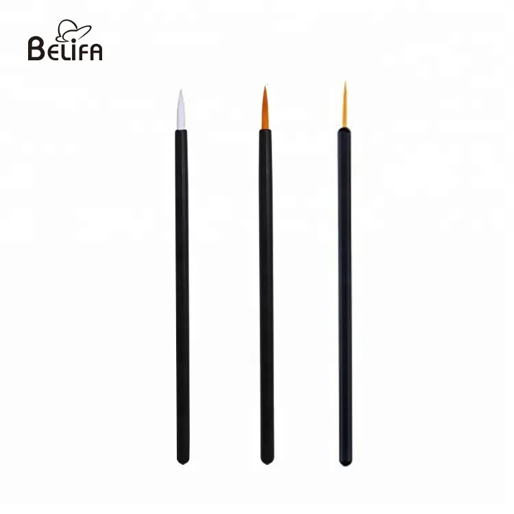 Belifa ฉลากส่วนตัวที่กำหนดเอง Disposable Eyeliner Applicator แปรงแต่งหน้า Eye Liner แปรงครอบคลุม