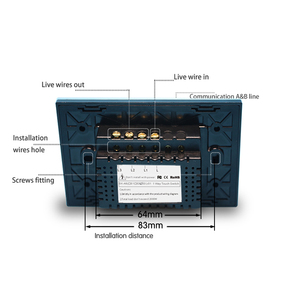 EE.UU. estándar táctil interruptor de la luz con Rojo y Azul led indicador de interruptor de pared botón suave SK-A801-02-US - Product Image 3