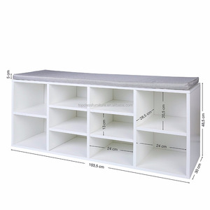 High Quality Custom Modern Wooden Shoe <strong>Storage</strong> <strong>Bench</strong> with Seat Freestanding <strong>for</strong> Hotel Dining Entry Apartment Use - Product Image 5
