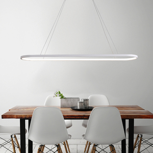 Noir/Blanc Moderne Led Lustre Pour Salle à manger Cuisine Salle Ovale Forme Appareils D'éclairage de Lustre - Product Image 2