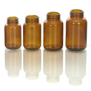 Botella de vidrio para cápsulas, 100ml, 120ml, 150ml, 250ml, 300ml, 400ml