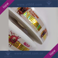 Kustom Logo Die-Cut Hologram Laser holografik ponsel jam tangan pintar earphone peralatan rumah elektronik konsumen