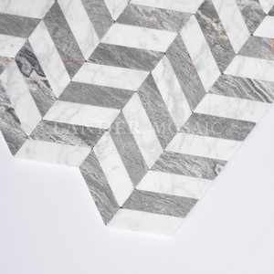 Voltkas Hỗn Hợp Biển Xám Xương Cá Đá Cẩm Thạch Gạch Khảm Cho Tường Và Sàn - Product Image 2