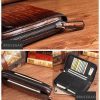 <span class=keywords><strong>Portefeuille</strong></span> en <span class=keywords><strong>cuir</strong></span> d'alligator avec fermeture éclair pour téléphone, fait à la main, longue pochette à main RFID, nouveau, 2020 - Product Image 6