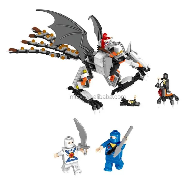Mattoni giocattolo Ninja Squad fai-da-te in plastica ABS, blocchi giocattolo Ninja per bambini