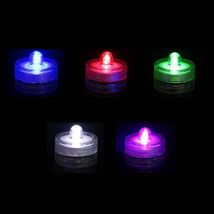 Mini <span class=keywords><strong>bougie</strong></span> LED lumineuse à piles, étanche, <span class=keywords><strong>submersible</strong></span>, à changement de couleur, fabriquée en cire de paraffine, fleur - Product Image 2