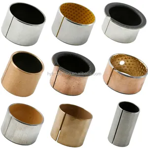 DU PTFE coating slide bushing/Sleeve bush SF-2 POM dry bearing bush/bimetal steel bronze alloy bush