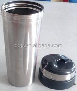 Protein Shake paslanmaz çelik su şişesi ile Logo ve plastik örgü/süt shaker şişe - Product Image 4