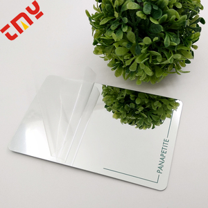 Espejo holográfico metálico de lujo, personalizado, único, Delgado, barato, en blanco, brillante, mate, dorado, plateado, tarjeta de visita de plástico con logotipo