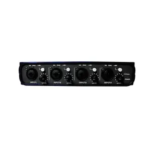 12 볼트 DC 힘 XLR port 9 핀 RS232 4 채널 u는-seek 4 인 4 out dante audio system Network