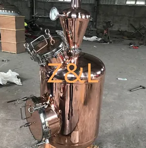 Industriële koperen ethanol alcohol whisky gin rum distill apparatuur