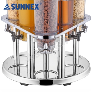 Dispensador Giratorio de Bebidas y Cereales de Acero Inoxidable de Alta Calidad Sunnex, 3 Litros, 6 Unidades, para Equipamiento de Servicio de Restaurantes y Hoteles - Product Image 6