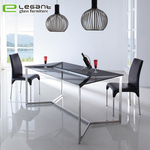 Muebles <span class=keywords><strong>de</strong></span> Restaurante, Mesa <span class=keywords><strong>de</strong></span> <span class=keywords><strong>Comedor</strong></span> Extensible <span class=keywords><strong>de</strong></span> Vidrio Curvado en Caliente - Product Image 5