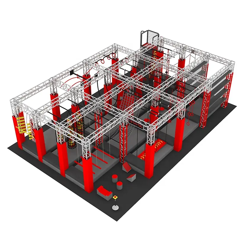 상업 실내 미국 표준 닌자 전사 장애물 코스 장비 판매