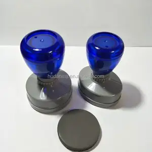 Carimbo de borracha plástico, carimbo de borracha retângulo/quadrado/oval da cor azul transparente/transprente com 7mm