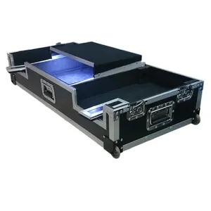 DJ Turntable Flight Case DJ-Conffin-Koffer mit Licht für Mixer-CD-Player