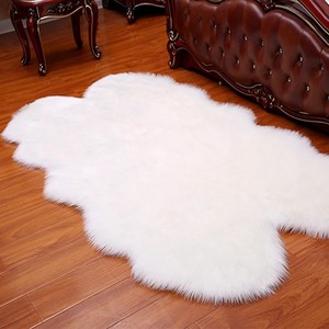 Thảm trải sàn lông cừu giả màu xám hiện đại bán buôn - Product Image 6