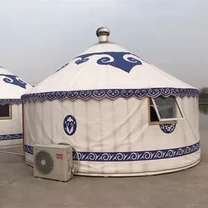 خيمة منغولية فاخرة من يورت شتوية تستخدم للتخييم في الهواء الطلق
