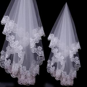 Gelin düğün duvağı beyaz dantel peçe erik küçük sequins düğün aksesuarları 1.5 <span class=keywords><strong>m</strong></span> dış ticaret headdress kırmızı peçe - Product Image 5