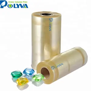 Polyva yazdırılabilir suda çözünür Transfer filmi Pvoh Film çözme plastik karton streç Film beyaz kimyasal vinil ISO yumuşak Pva