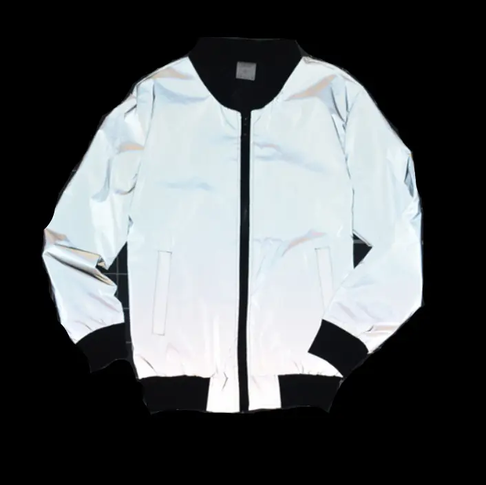 new style hi-vis reflective unisex fleece safety hooded jacket fashion night reflective jacket with hood