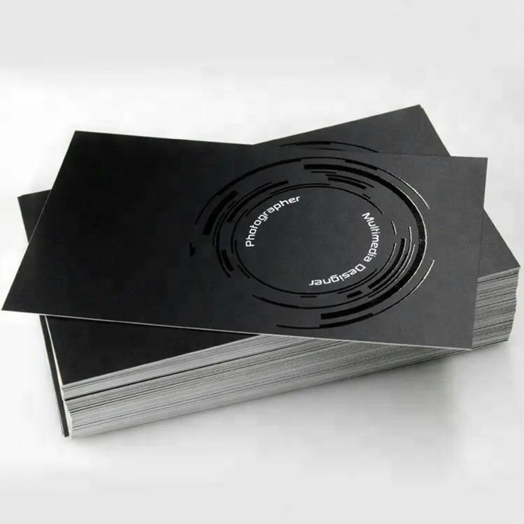 Custom Printing Matte Black Paper Business Card Offset Printing Paper Accept Customized Logo