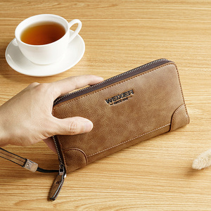 Shopping on-line 2019 di tendenza di modo casuale degli uomini di alta qualità del raccoglitore lungo del supporto di carta del raccoglitore DELL'UNITÀ di elaborazione del cuoio del telefono della cassa del raccoglitore cartera - Product Image 5