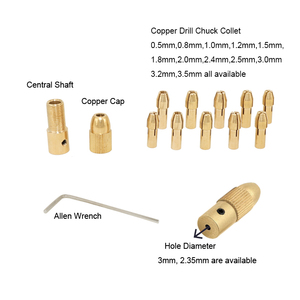 Keyless Thống Twist Khoan Chuck Thiết Lập Nhỏ Điện Đồng Kẹp Trong Vỉ Đôi - Product Image 2