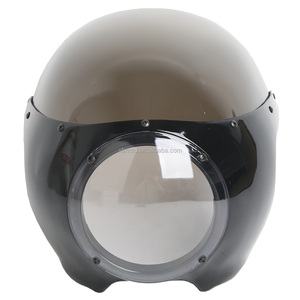 TCMT ABS <span class=keywords><strong>Cafe</strong></span> <span class=keywords><strong>Racer</strong></span> 5 3/4 "Faro <span class=keywords><strong>carenado</strong></span> parabrisas para Harley Sportster XL Dyna - Product Image 2