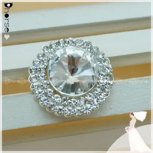 Toptan dekoratif temizle cam taş kristal vintage rhinestone düğmeler DHRB1622