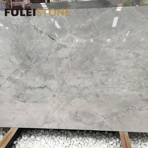 Poli pas cher prix super blanc quartzite <span class=keywords><strong>gris</strong></span> <span class=keywords><strong>granit</strong></span> marbre dalles - Product Image 1