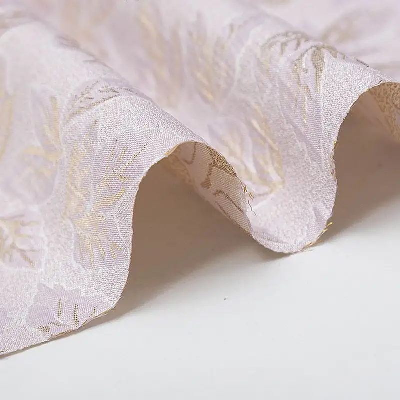 Tissu jacquard, 75% polyester, dentelle, soie brillante, élégant, stéréoscopique, 25%