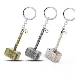 2018 פופולרי מתכת 3D מארוול Thor האמר Keychain