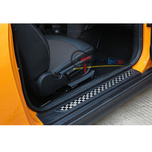 Bandes <span class=keywords><strong>de</strong></span> <span class=keywords><strong>seuil</strong></span> <span class=keywords><strong>de</strong></span> <span class=keywords><strong>porte</strong></span> en acier inoxydable à carreaux pour MINI Cooper F56 - Product Image 3