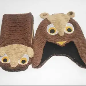 WERK-VERKAUF Günstige Preise!! eule gestrickte babymütze und schals sets