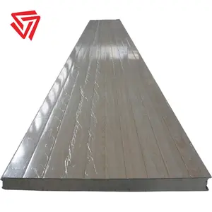 Wood look colored steel plate composite PU sandwich panel price per meter