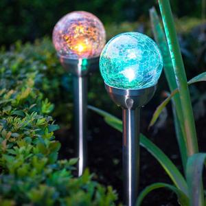 Lampe <span class=keywords><strong>solaire</strong></span> de jardin LED RGB XLTD-721A pour <span class=keywords><strong>extérieur</strong></span>, <span class=keywords><strong>globe</strong></span> en verre craquelé, avec batterie, vente en gros, certifiée ROHS - Product Image 4