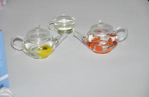 Bule de vidro pequeno borosilicate, chaleira de vidro transparente com infusor