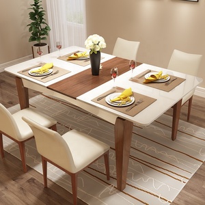 Set <span class=keywords><strong>Tavolo</strong></span> <span class=keywords><strong>da</strong></span> Pranzo <span class=keywords><strong>Allungabile</strong></span> in Legno Moderno per <span class=keywords><strong>Cucina</strong></span>, Vendita all'Ingrosso - Product Image 1