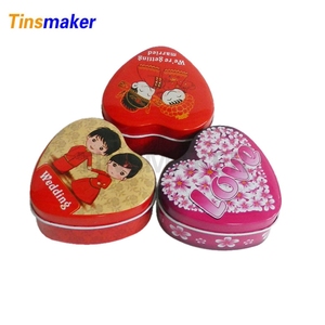 Impresión personalizada decorativo <span class=keywords><strong>en</strong></span> forma de corazón de plata del caramelo del <span class=keywords><strong>estaño</strong></span> - Product Image 3
