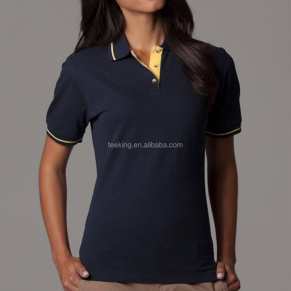 Women Office Uniform Pique Polo Shirt Design