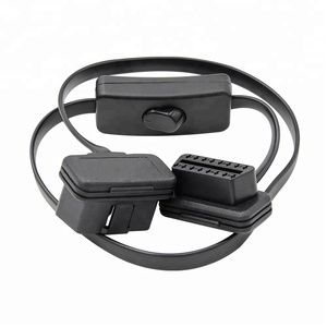 Cáp Dẹt Mỏng Như Cáp Mì OBD2 16Pin Cáp Mở Rộng Phẳng Với Công Tắc Chất Lượng Cao - Product Image 4