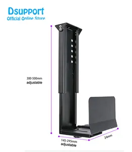 Universal PC Case Pemegang Di Bawah Meja Dinding Sisi CPU Berdiri Adjustable Komputer Utama Frame Gantungan Tuan Rumah Kotak Stand Bracket Rak Nampan