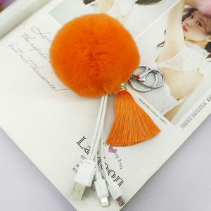 Yongze USB al por mayor lindo regalo <span class=keywords><strong>de</strong></span> peluche colgantes encantos falso conejo pelo pompón bola <span class=keywords><strong>de</strong></span> <span class=keywords><strong>la</strong></span> piel con <span class=keywords><strong>la</strong></span> borla - Product Image 4